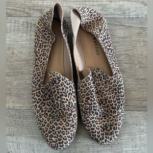 Lucky Brand Cahill leopard print suede loafers flats size 7